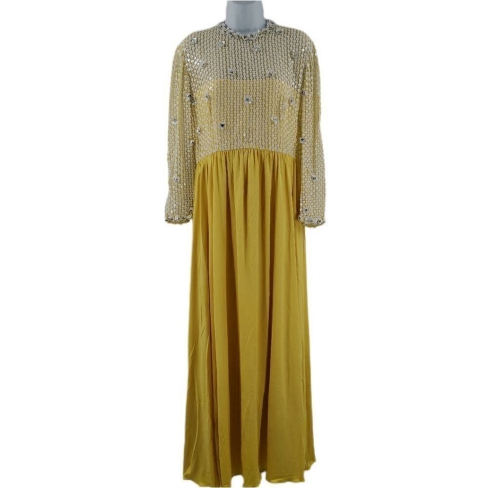 Vintage Victoria Royal LTD Yellow Silk & Organza Gown | 1950s-1960s - Picture 2 of 9